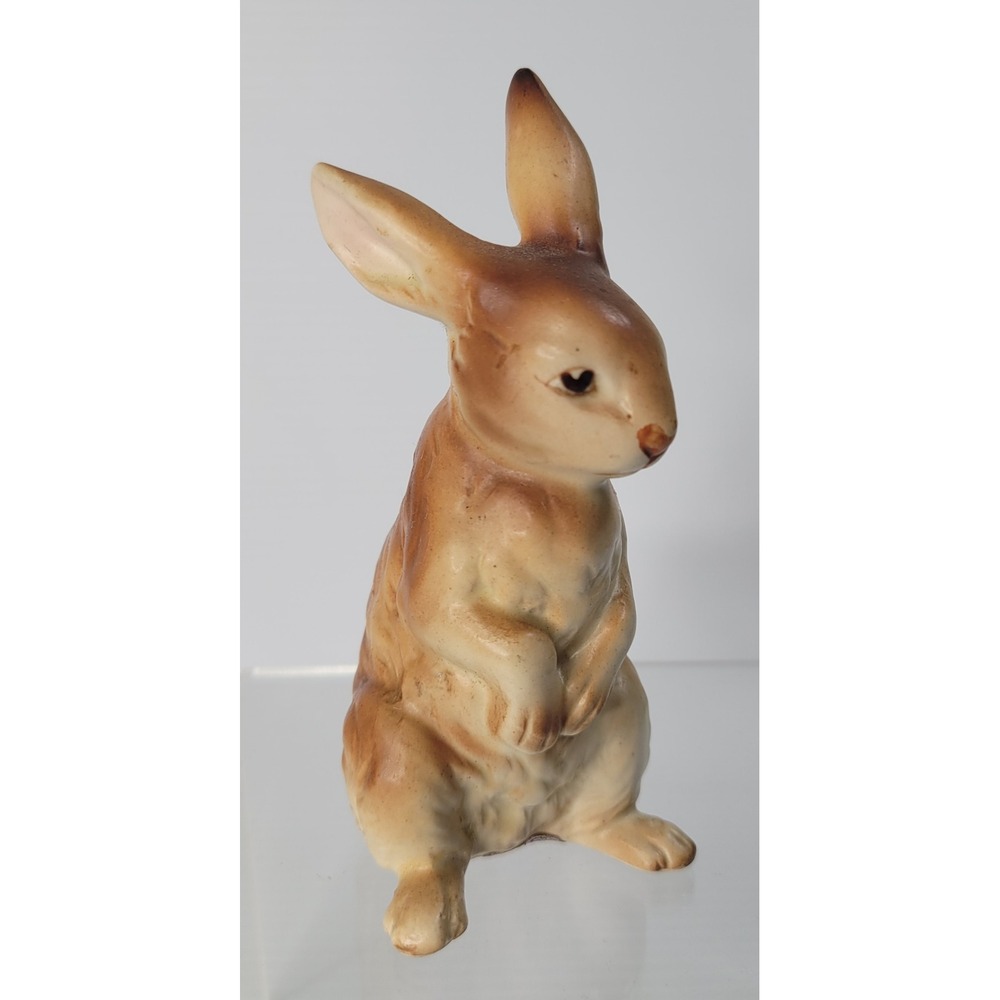 Ucagco Figurine Bunny Brown Ceramic Vintage Japan Animal Decor‎